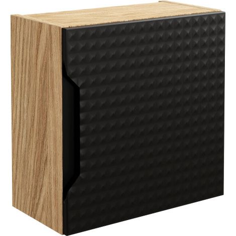 Cabinet haut cubique - H 35 x L 35 x P 19 cm - Splendor Black - Livraison gratuite (1/3)