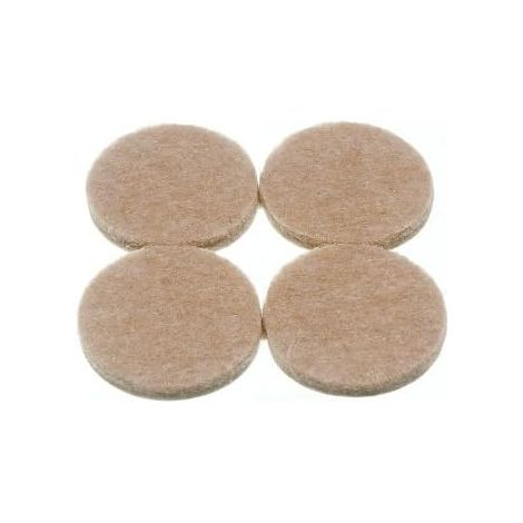 10 x 4 patins autocollants ronds en feutre pour protection de meubles 32 mm (1/2)