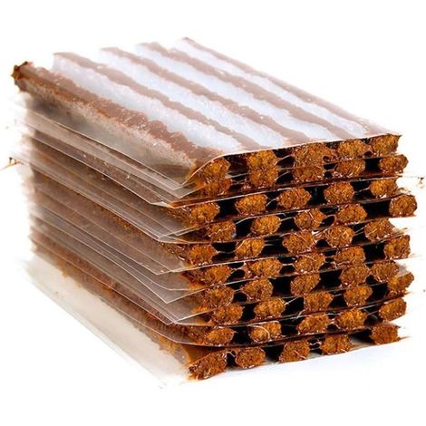 Kit de 50 cintas de reparación de neumáticos sin cámara, herramientas de taponado, goma, recuperación rápida, pegamento para ruedas de neumáticos, coche, motocicleta, automóvil, viajes (1/5)