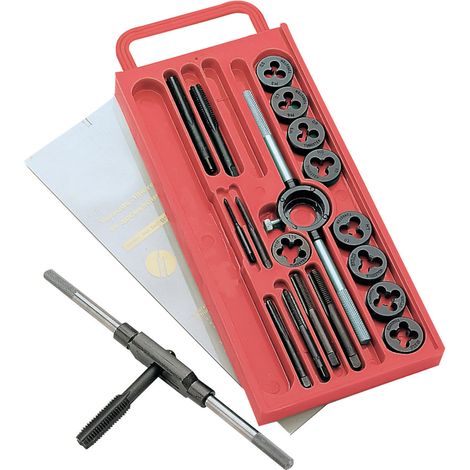 Coffret 20 pièces 9 tarauds, 9 filières, acier au tungstène - AUTOBEST