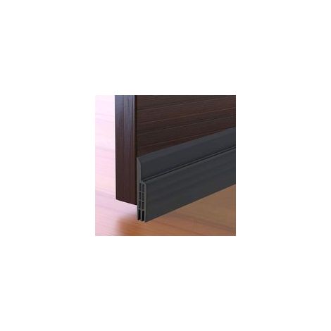 Bande d'étanchéité Bas de Porte 100x4,5cm Silicone Adhésif Noir Isolant Thermique Phonique Anti Courant d'Air Poussière et Insectes (1/4)