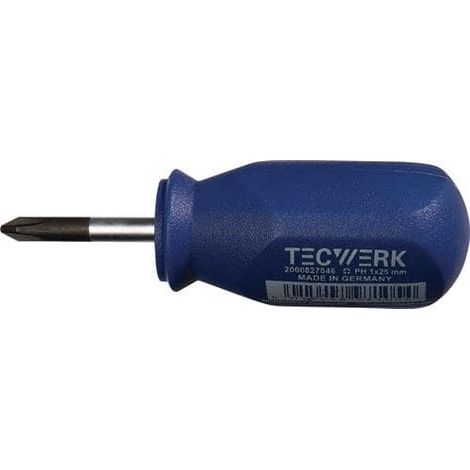 TECWERK Schraubendreher Gr.PH 2 Klingen-L.25mm 1K-Griff Rundkl.TECWERK (1/2)