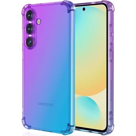 Fallfeste Schutzhülle mit Farbverlauf für Samsung Galaxy S24 FE, Lila/Blau (1/5)