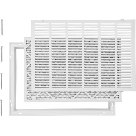 VEVOR Grille de Retour deAir avec Filtre pour Ouverture de Conduit 75,5 x 50,5 cm, Grille de Ventilation de Retour deAir Murale, en Acier Revetement en Poudre, pour Amelioration de la Ventilation (1/5)
