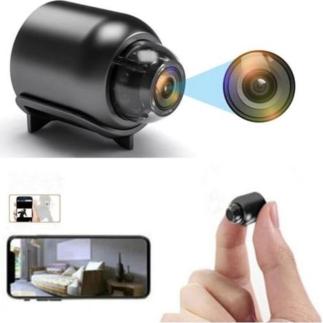 Mini caméra espion 1080p WiFi cachée sans fil magnétique secrète mini caméra espion pour bébé caméra de sécurité domestique micro (1/5)