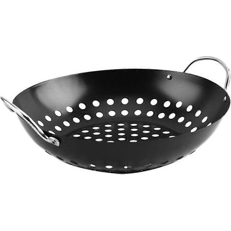 Plaque de cuisson en fonte perforée antiadhésive pour barbecue sur cuisinière à gaz, type teppanyaki. (1/5)