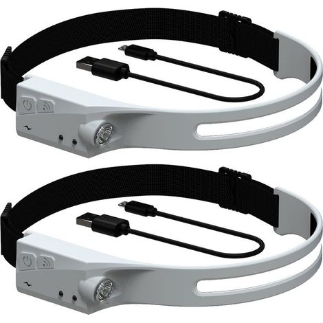 Lamp headlamp elegant Rechargeabledirigelampe headlamp 230°Lamp headlamp adult to harness high power, gray,2Article (1/5)