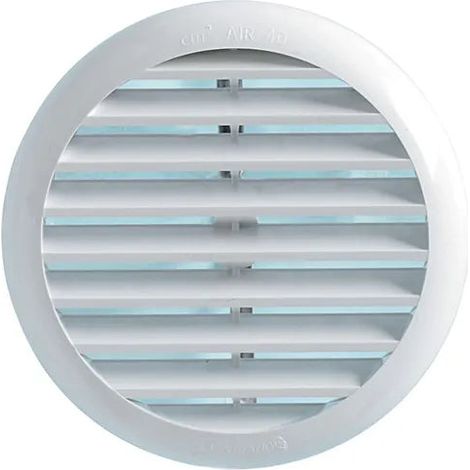 Griglia Aerazione 'Extra' Da Incasso In Abs Bianco Con Rete Cm 9,7