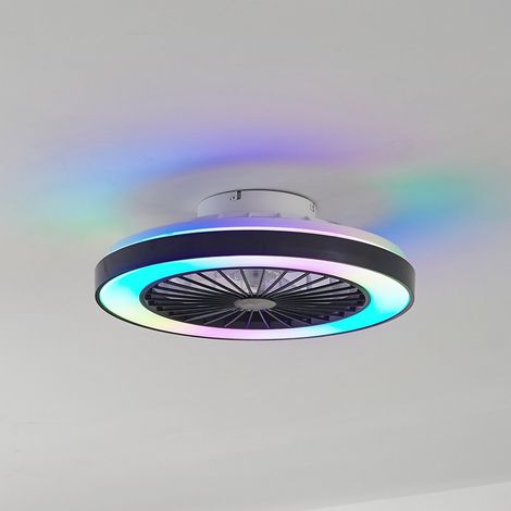 [NEUWERTIG] Lindby Led Deckenventilator Teleo Schwarz Dc Leise Tuya Ventilator Deckenlampe B-Ware (1/2)