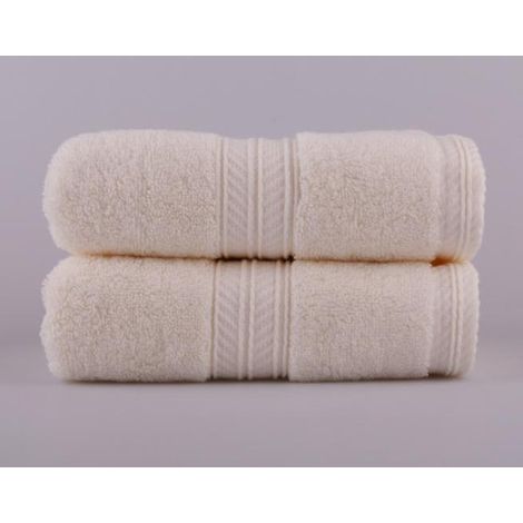 blanc , Lot De 2 Serviettes 100% Coton Premium (1/5)
