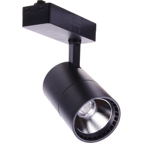 Jandei - Foco led carril 40W luz 6000K color negro monofasico Foco 40W