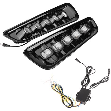 1 Paar LED-Tagfahrlichter mit Blinkern für Pkw, Dual-DRL-Modell für Raptor 16-18 (1/3)