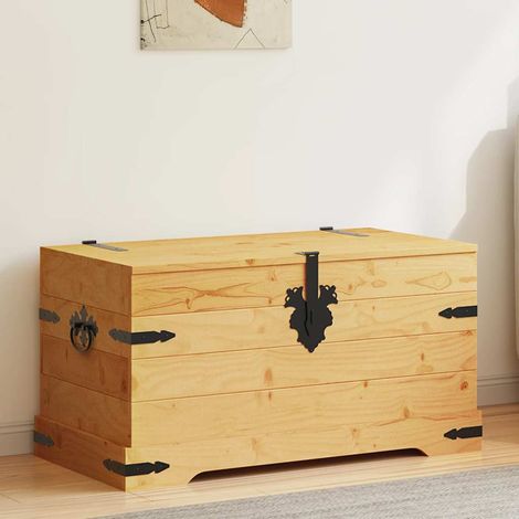 vidaXL Baúl de almacenaje Corona Range de pino mexicano 91x49,5x47 cm (1/5)