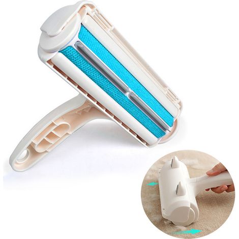 Brosse Anti Poils Animaux,Brosse Ramasse et Enlève Poils,Brosse de Nettoyage Magique Réutilisable pour Chien, Chat, Vêtements, Coussin, Canapé, Voiture, Lit (1/5)