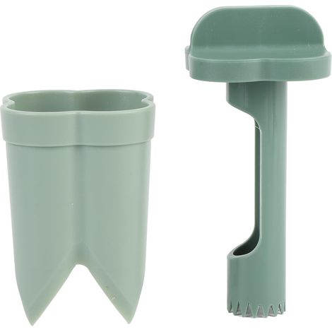 Outil d'épluchage de poivre 2 en 1, cloche de fruits, Gadget de cuisine ABS vert. (1/5)