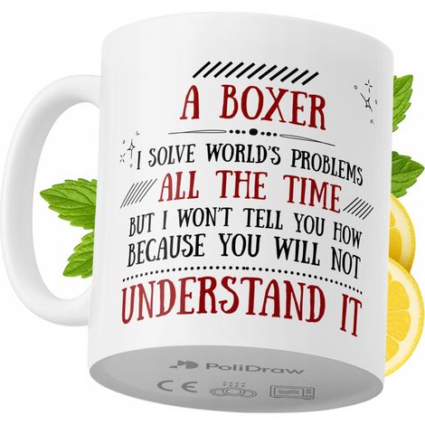 Lustiger Becher für Boxer – ideal für Kaffee und Tee. Mit witzigem Textdesign. Perfekt für Geburtstage, Namenstage, Feiertage und besondere Anlässe. Hochwertiger Becher für Zuhause, Büro und Arbeit. F