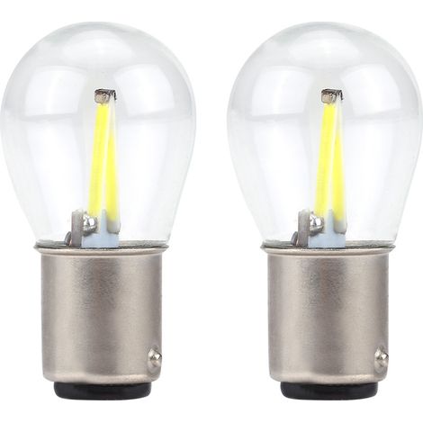 Ampoules LED COB blanches pour voiture - Clignotants stroboscopiques, feux de recul, stop - Paire (1/5)
