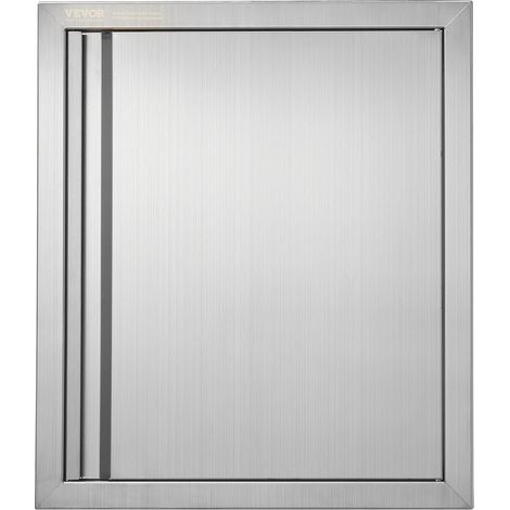 VEVOR Porta di Accesso alla Griglia 457x533mm Porta Singola da Cucina in Acciaio Inossidabile da Incasso con Maniglia Retrattile per Grill Isola Grill Station Mobile da Esterno