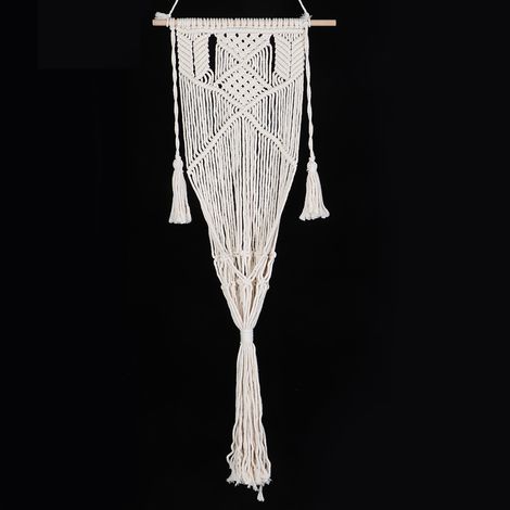 Hamac suspendu en corde de coton avec pompons et décorations en tapisserie pour chat, idéal pour la maison et le jardin. (1/5)