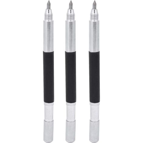 3pcs Pen, Dual Tip Carbide Metal Marking Engraver Pen for Glass Ceramic Tile Metal WoodScriber Tips (1/5)