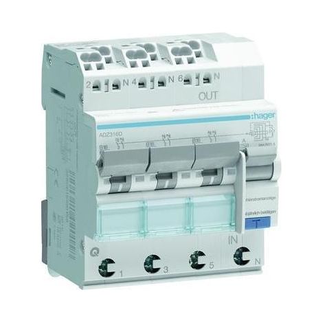 Hager ADZ316D Fehlerstrom-Schutzschalter 3phasig   3polig 16 A 0.03 A 230 V (1/5)
