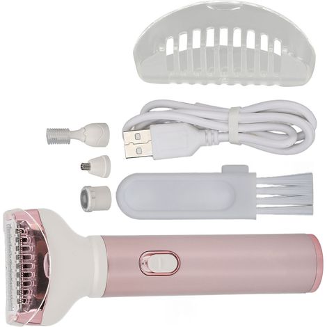 Tondeuse à cheveux 4 en 1 pour femmes, multifonctionnelle et rechargeable, pour sourcils, barbe, nez et corps. (1/5)