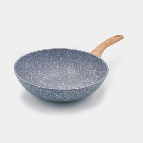 Antihaft-Wokpfanne aus Aluminium 28cm Steineffekt Pierre Gourmet (1/5)