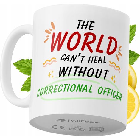 Tazza per agente penitenziario, divertente e umoristica, ideale per caffè e tè, con grafica e testo divertenti. Perfetta per compleanni, onomastici e festività. Tazza premium per occasioni speciali, p (1/5)