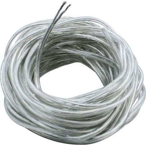Câble électrique flexible en PVC transparent à 2 conducteurs, 10 mètres, 0,75 mm², 5 A (1/5)