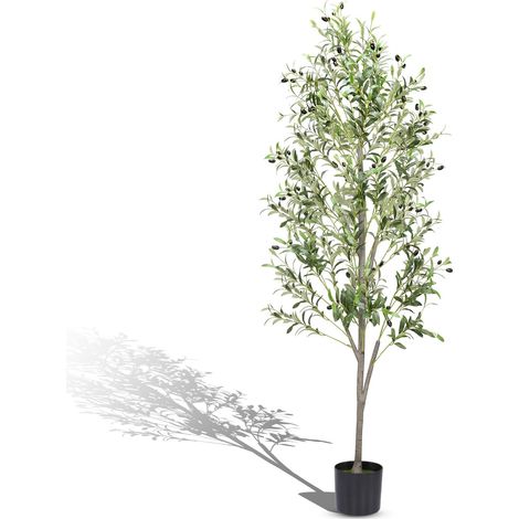 180cm Olivier Artificiel Grand, Plante Artificielle Exterieur en Weighted Stable Base, Plantes Artificielles Intérieur pour Décoration de la Maison, du Salon ou du Bureau (1/5)