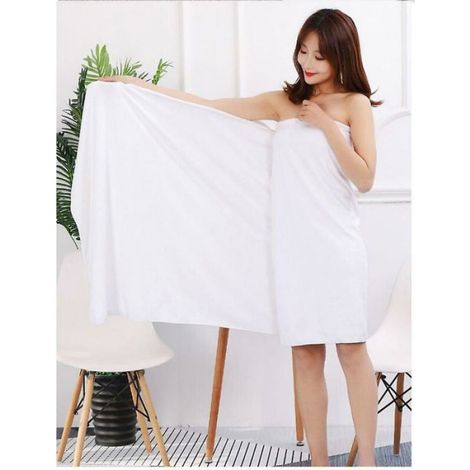 Serviette De Bain - 100 x 200 cm - Coton - Gris - Lavable À 60 °C - 1 Pièce (1/4)