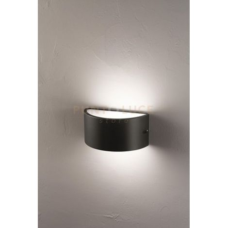 APPLIQUE LINUS NERA 1 LUCE ATTACCO E27 L.25CM BIEMISSIONE IP44