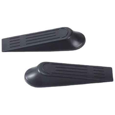 Ahlsen 2 Pcs Cale de Porte Sol, Arrêts de Portes Sol Antidérapante Bloque Porte Sol Plastique (Noir)