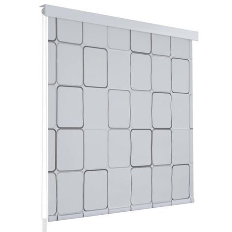 vidaXL Tenda a Rullo per Doccia 160x240 cm Quadrati