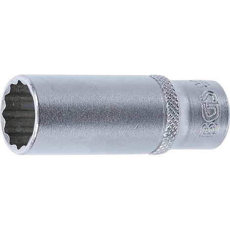 Douille Longue 6,3 mm (1/4) - Douze Pans 13 mm - Précision et Durabilité, Acier, Cliquet 1/4 - D-Work