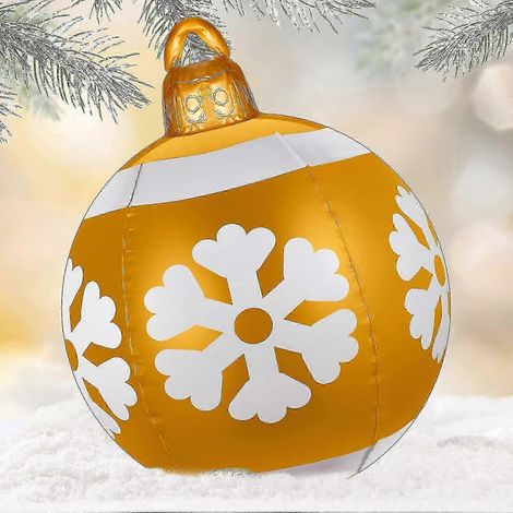 Boule de Noël gonflable géante, boule de Noël gonflable en PVC, boule de Noël décorative extra large, boule de Noël gonflable d'extérieur (s (1/5)