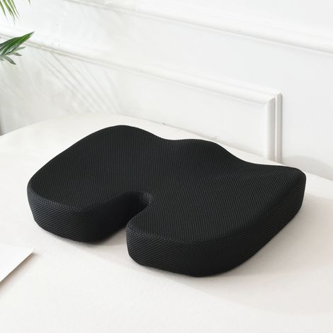 LYERCW - Coussin de siège pour chaise de bureau en mousse à mémoire de forme, soulageant les douleurs du coccyx et offrant un soutien lombaire optimal. Antidérapant - 40 x 40 cm