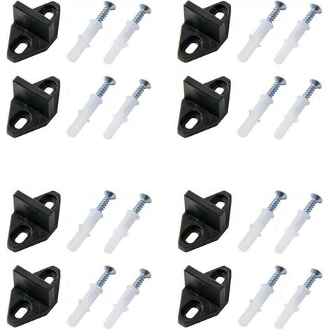 lot de 24 guide de sol pour porte coulissante, noir (1/2)
