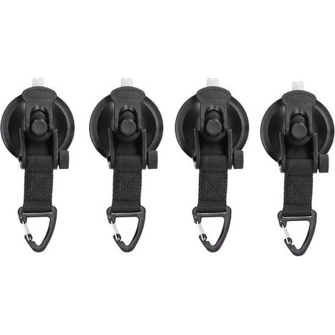 Dailygoods - Gancio a ventosa con forza di tenuta di 20 kg - 4 pezzi - ABS/silicone resistente - Gancio professionale per carichi pesanti - Per campeggio/attività all'aperto - Facile da usare - Gancio (1/5)