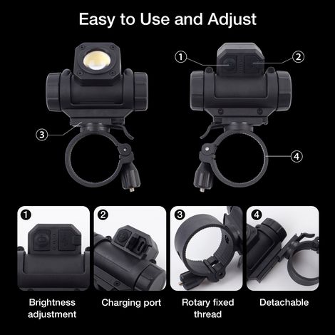 Lampe de pistolet à peinture haute efficacité pour accessoires et pièces d'outils pneumatiques, lampe de pistolet à peinture rechargeable 6 W pour peinture de carrosserie automobile