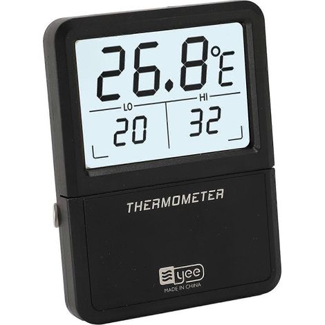 Thermomètre numérique pour aquarium, affichage numérique, batterie 230 mAh, adhésif, facile à lire, pour aquarium. (1/3)