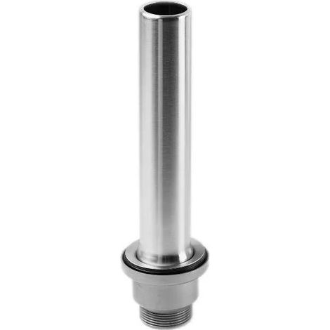 Ablauf mit Überlaufrohr Edelstahl 270mm für Spüle Durchmesser 60mm