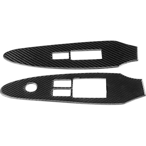 Stück Abdeckungen und Rahmen für Fensterheberschalter aus Kohlefaser, passend für Nissan 370Z Z34 2009–2020, Linkslenker