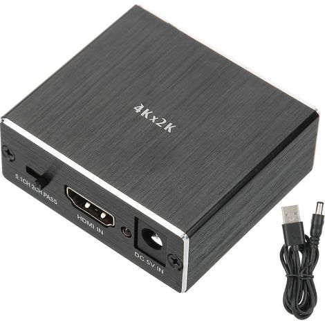 Extracteur audio 4K x 2K, compatible avec convertisseur et distributeur audio stéréo HDMI SPDIF 3,5 mm. (1/4)