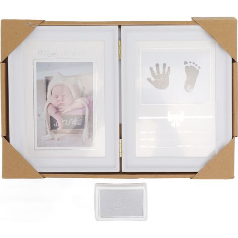 d empreintes de mains et de pieds de bébé panneau plastique