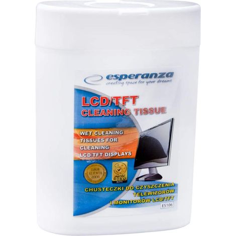 Lingettes nettoyantes Esperanza ES106 pour écrans et moniteurs LCD/TFT