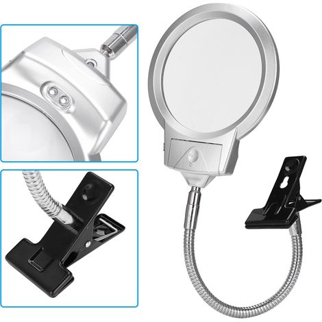 Loupe de bureau pliable 2018 avec lampe loupe intégrée (1/5)