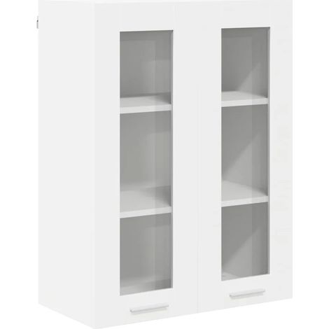 Armario moderno de pared con gran capacidad de almacenamiento 60 x 31 x 80 cm madera de ingeniería blanca 020053353 (1/5)