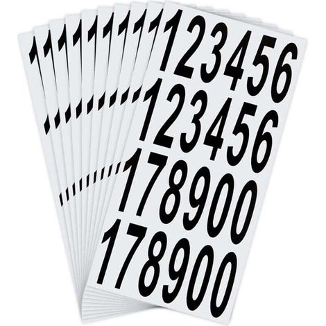 10 Sheets Mailbox Number Stickers, Waterproof Mailbox Stickers, House Stickers, Door Stickers, House Number Stickers for Indoor and Outdoor Use (7.5cm) (1/5)