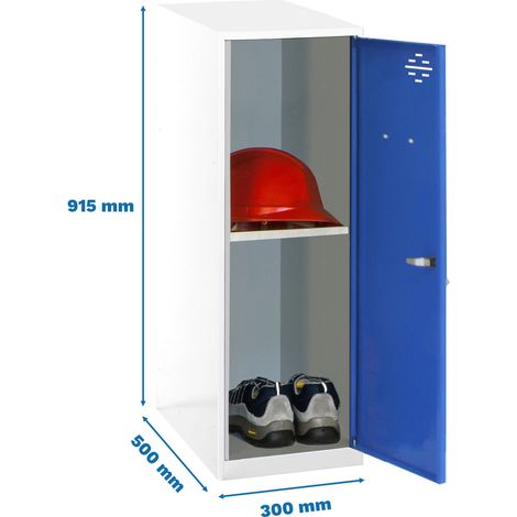 Simonrack Mini armadietto in metallo bianco blu 50x30x91,5 cm
